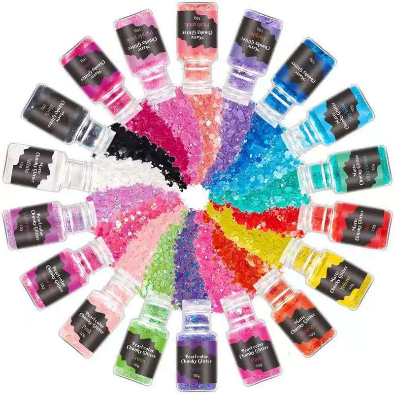 Glitter - Matt & Pearl Chunky - 24pcs