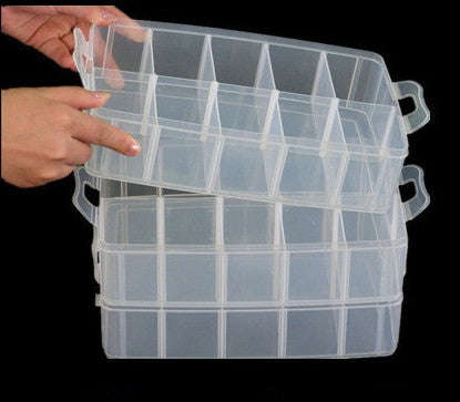 Storage Box Plastic - 3 Layer 30 Grid