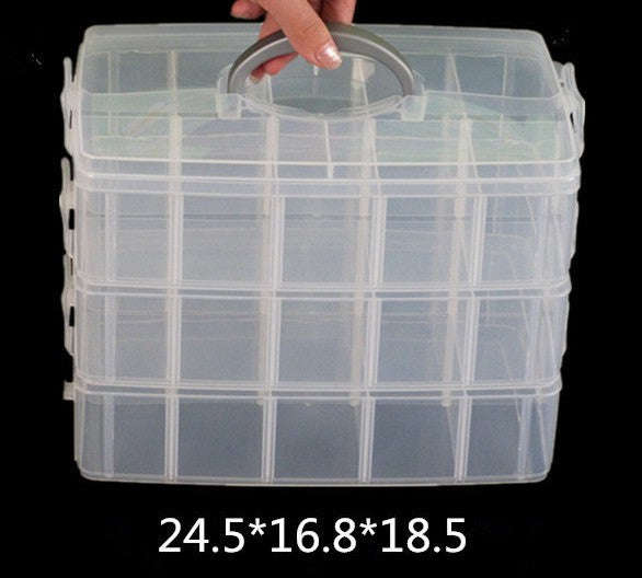 Storage Box Plastic - 3 Layer 30 Grid