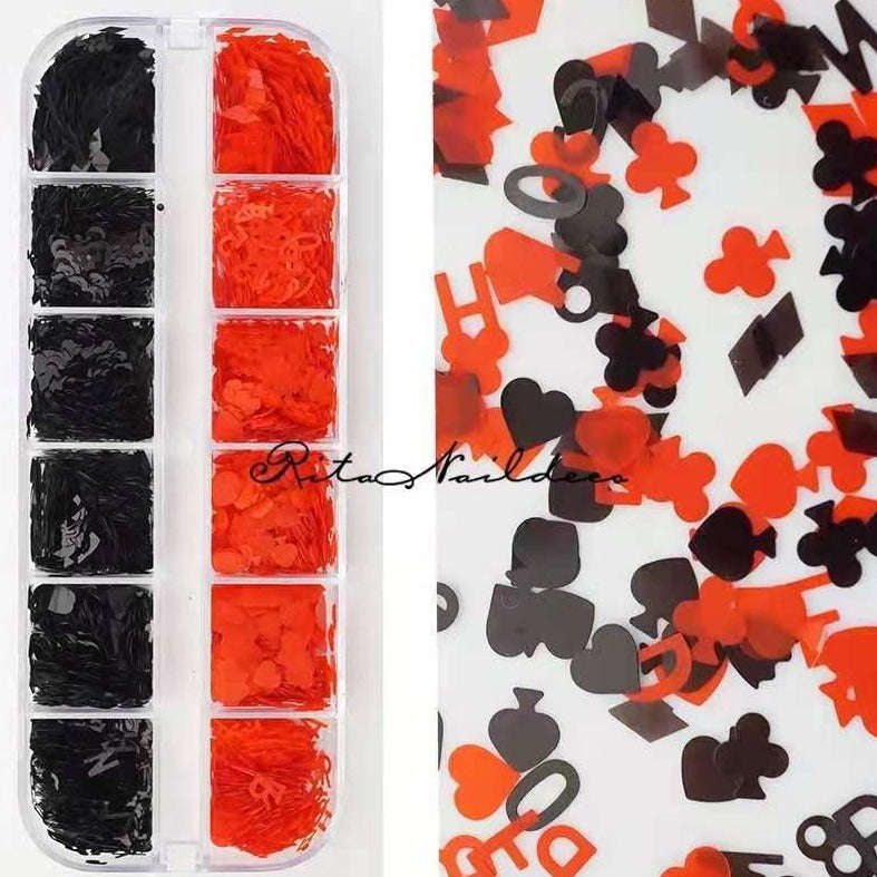 Nail Decoration - Play Cards - Heart, Spade, Cubs, Diamonds