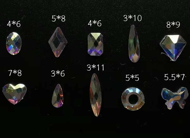 Shaped Nail Rhinestones - 10pcs
