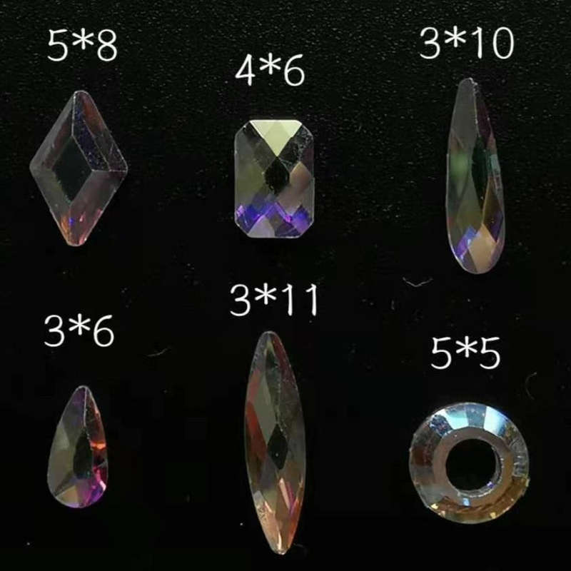 Shaped Nail Rhinestones - 10pcs
