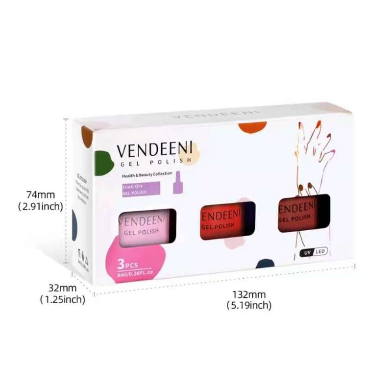 Vendeeni - UV Gel Polish - 3pcs Set - Set 7
