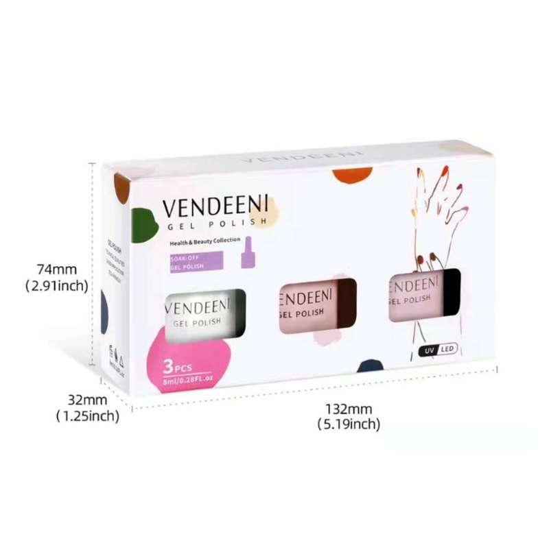 Vendeeni - UV Gel Polish - 3pcs Set - Set 8