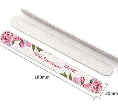 Thin Wooden File - Flower - Straight - 50pcs - 180/240