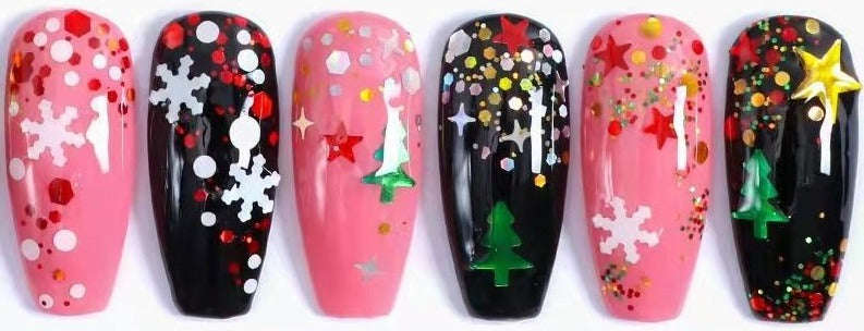 Christmas Nail Decoration - 12 Grid Box