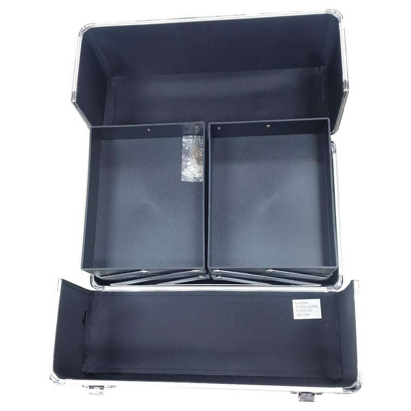 Storage Case - Professional Beauty Case / Makeup Case Trolley - 2 Layer (Big) - Silver