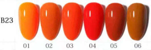 AS - UV Gel Polish - B23 (Orange/Red) Series