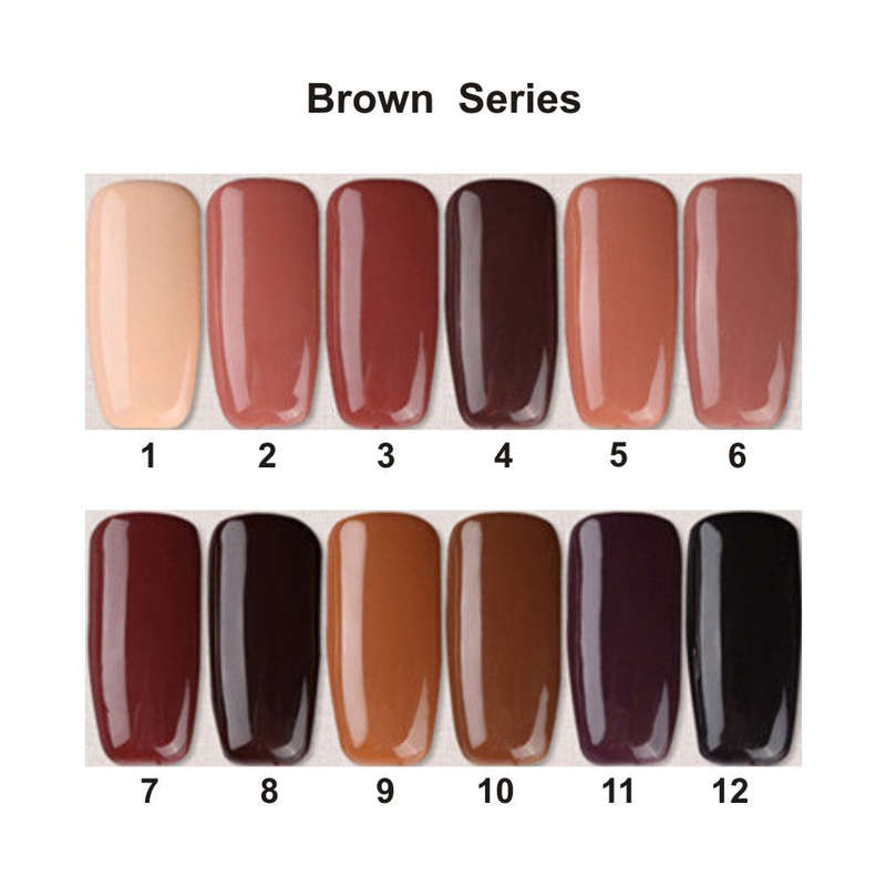 AS - UV Gel Polish - Brown Series - All 12
