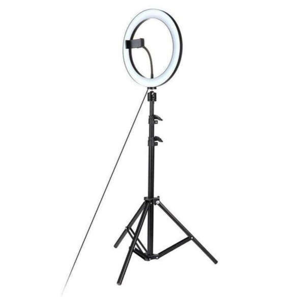 Ring Light - 10" (26cm) - With Phone Holder - PLUS 2m Stand/Tripod