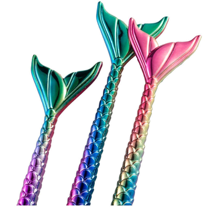 Acrylic Brush - Mermaid Tail - 3pcs
