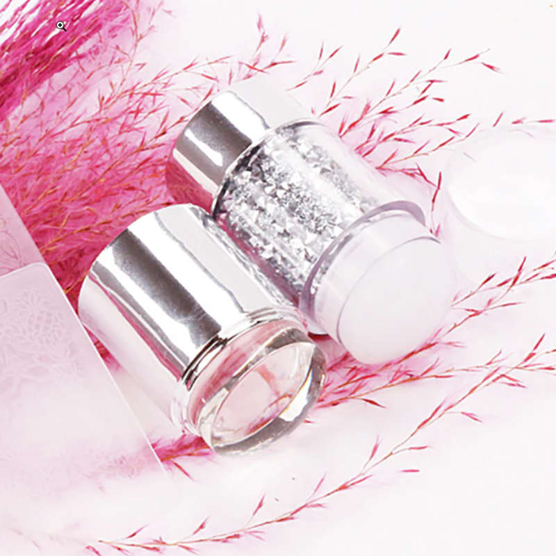 Stamper - Dual Sided with Clear and White Jelly with Rhinestone