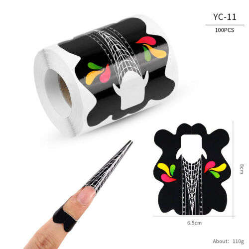 Nail Forms - Stiletto - Tip Sculpting Guide Stickers 100psc - YC11