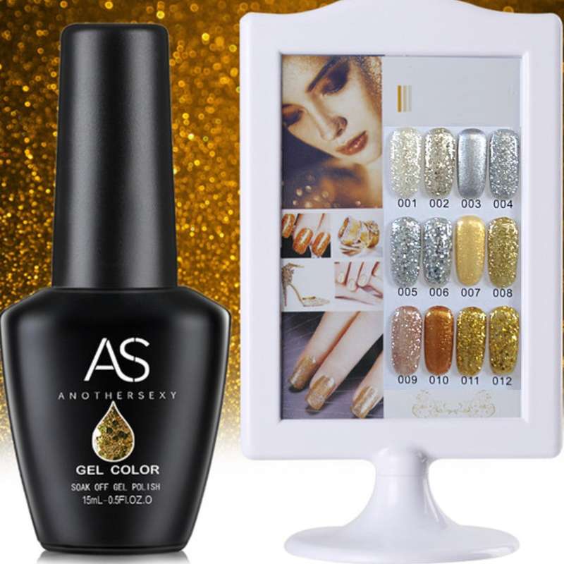AS - UV Gel Polish - Silver/Gold Series - All 12