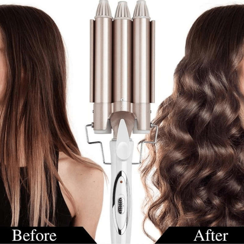 3 Barrels Professional Hair Curler - 25mm