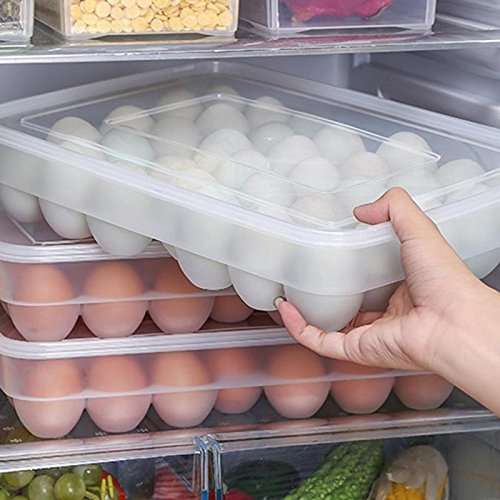 34 Pieces Portable Plastic Egg Carry Holder Storage Container - ecomstock