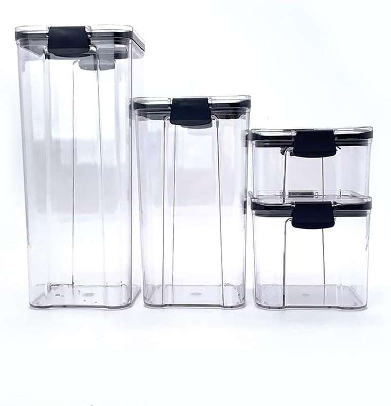 4 Pcs Kitchen and Pantry Organization Containers(460/700/1300/1800 ML)