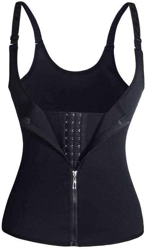 Adjustable Shoulder Strap Body Waist Cincher Vest - Black (S,M,L,XL,XXL)