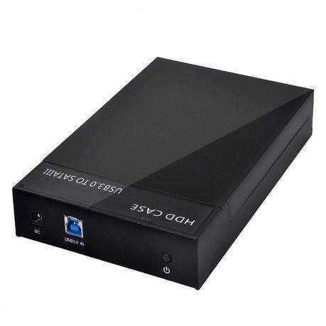 USB 3.0 3.5 Inch SATA Hard Drive Enclosure - Black - ecomstock