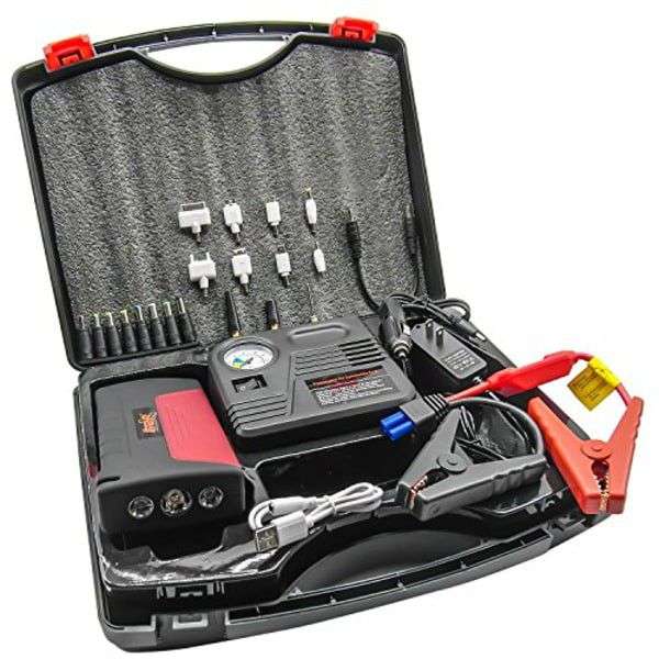 Car Jump Starter and Tyre Compressor - Red