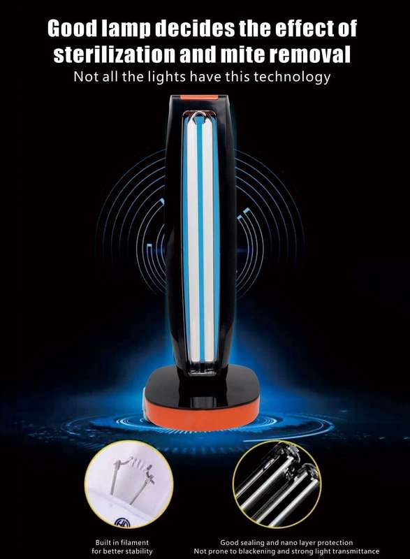 Sterilization Lamp Ultraviolet Germicidal Lamp Remote -Orange