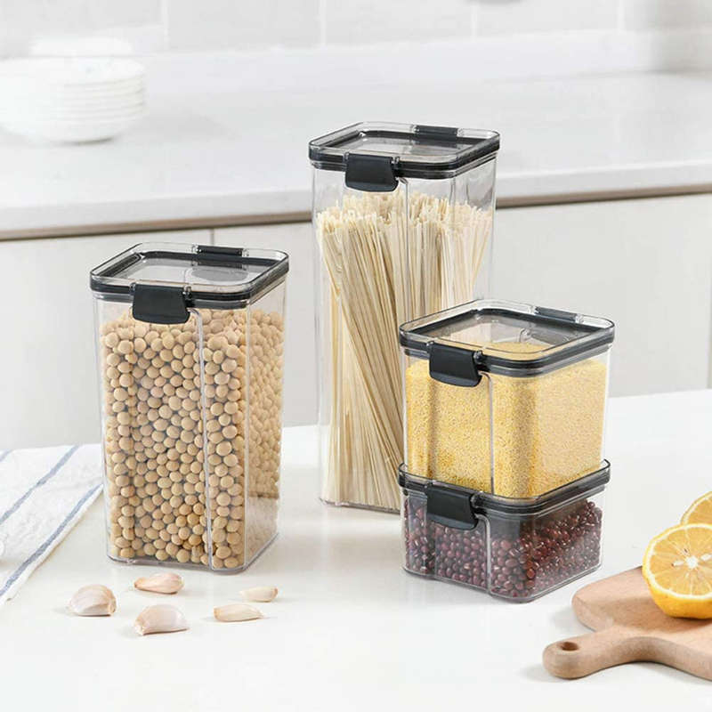 4 Pcs Kitchen and Pantry Organization Containers(460/700/1300/1800 ML)