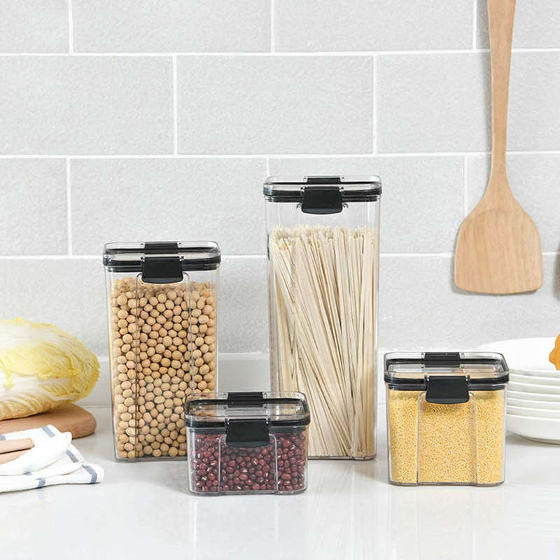 4 Pcs Kitchen and Pantry Organization Containers(460/700/1300/1800 ML)