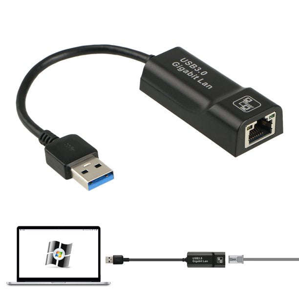 USB 3.0 to Gigabit Ethernet Network Adapter - ecomstock