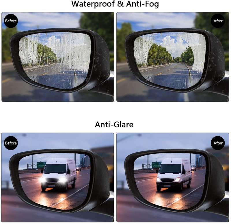 Anti Fog Car Rear-view Mirror-2 pcs - Blue