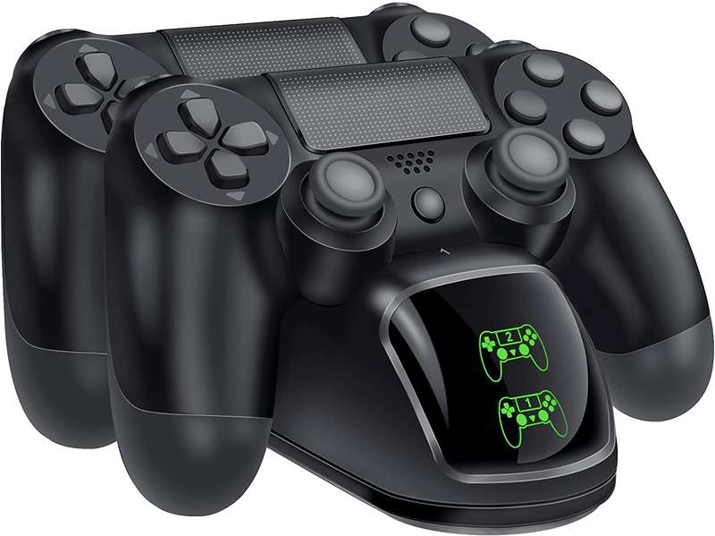 PS4 Slim Controller Charging Station with LED Indicator - ecomstock