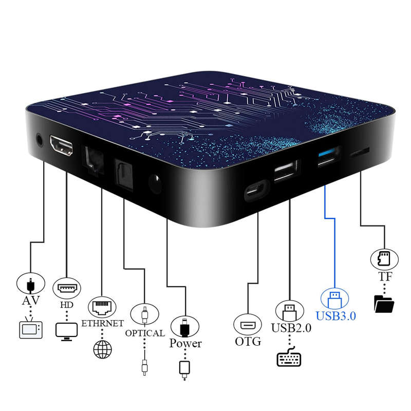 Wireless Android 9.0 TV Box with Bluetooth 4.0 Media Player TV for Smart TV