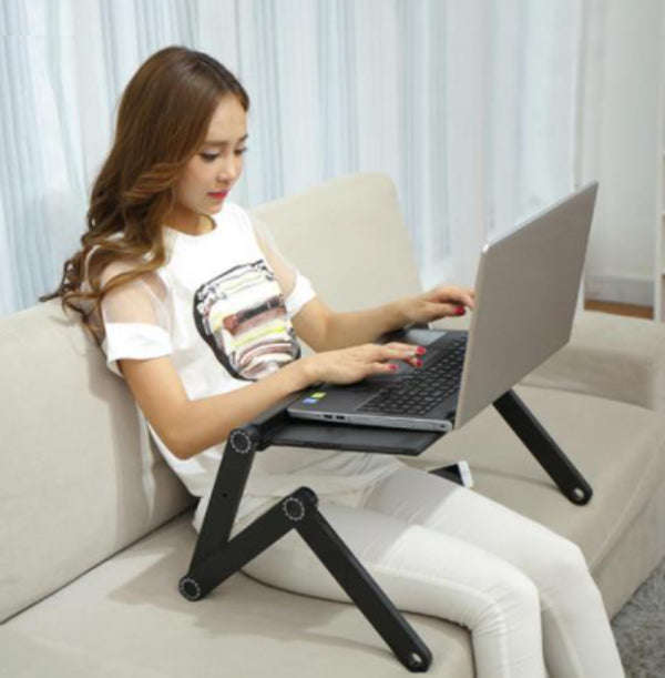 Foldable Aluminum Adjustable Laptop Desk - ecomstock