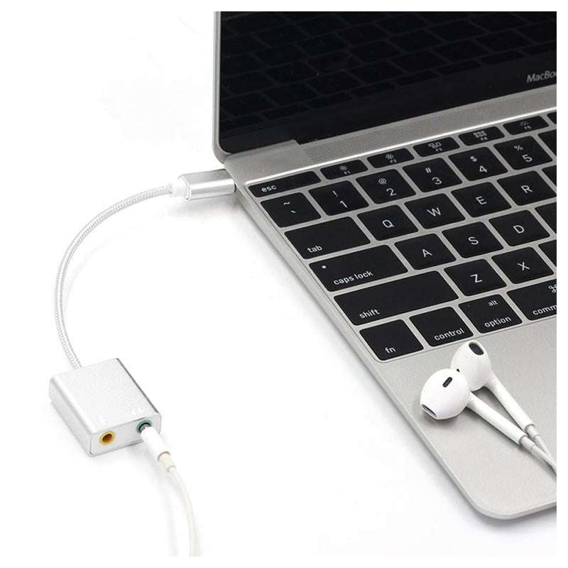 Type-c Sound Card Jack 3.5mm Headphone - ecomstock