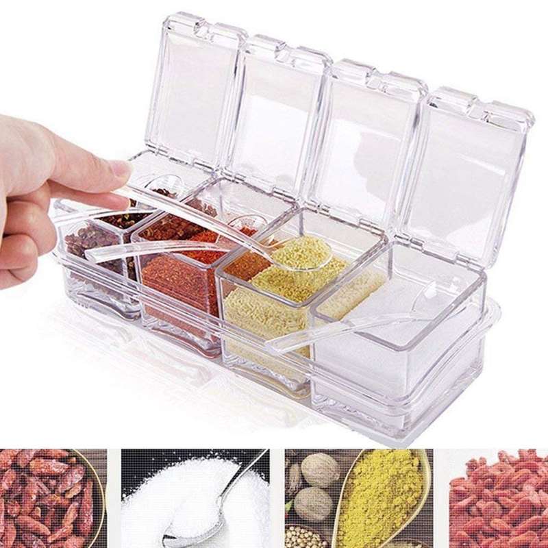 Crystal  Spice Seasoning Container Set