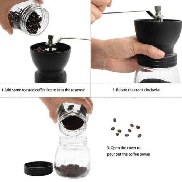 Elegant Coffee Bean Grinder - Black