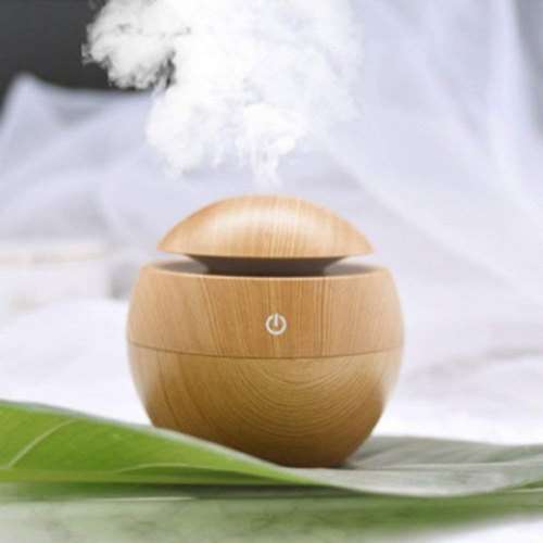 Ultrasonic Aroma Humidifier with Colour Changing LED - Brown