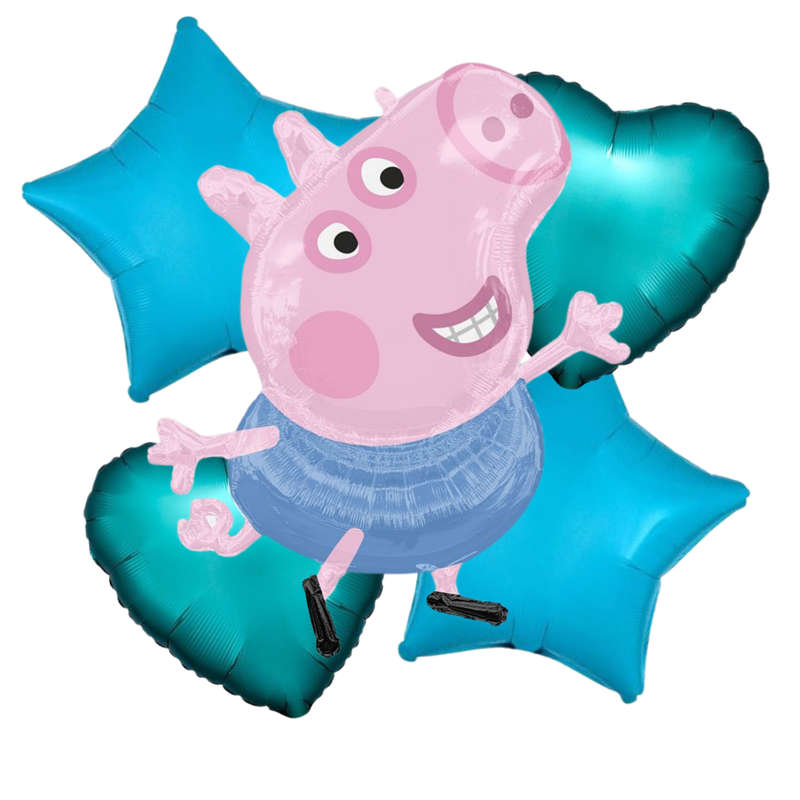 Peppa Pig Themed Balloon Garland Kit  George Pig