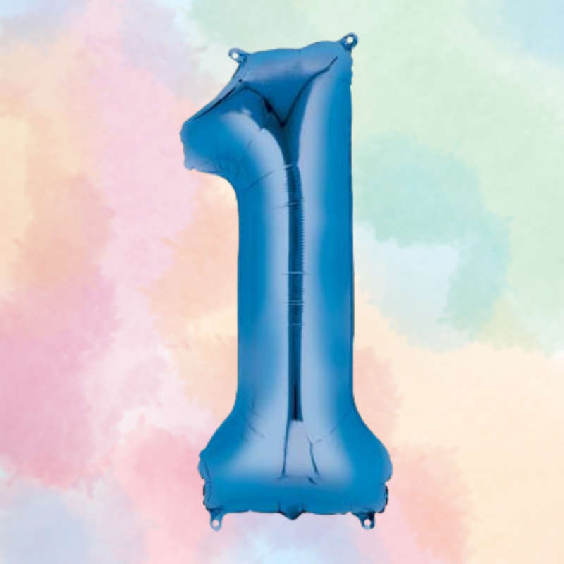 FOIL BALLOON  LARGE BLUE ONE 1