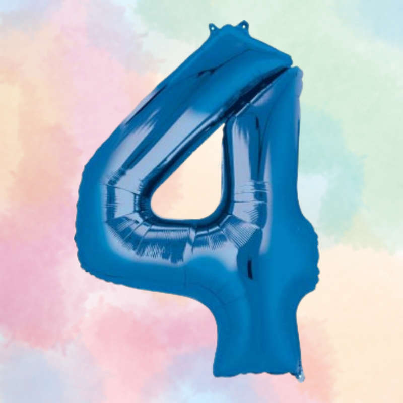 FOIL BALLOON  LARGE BLUE FOUR 4