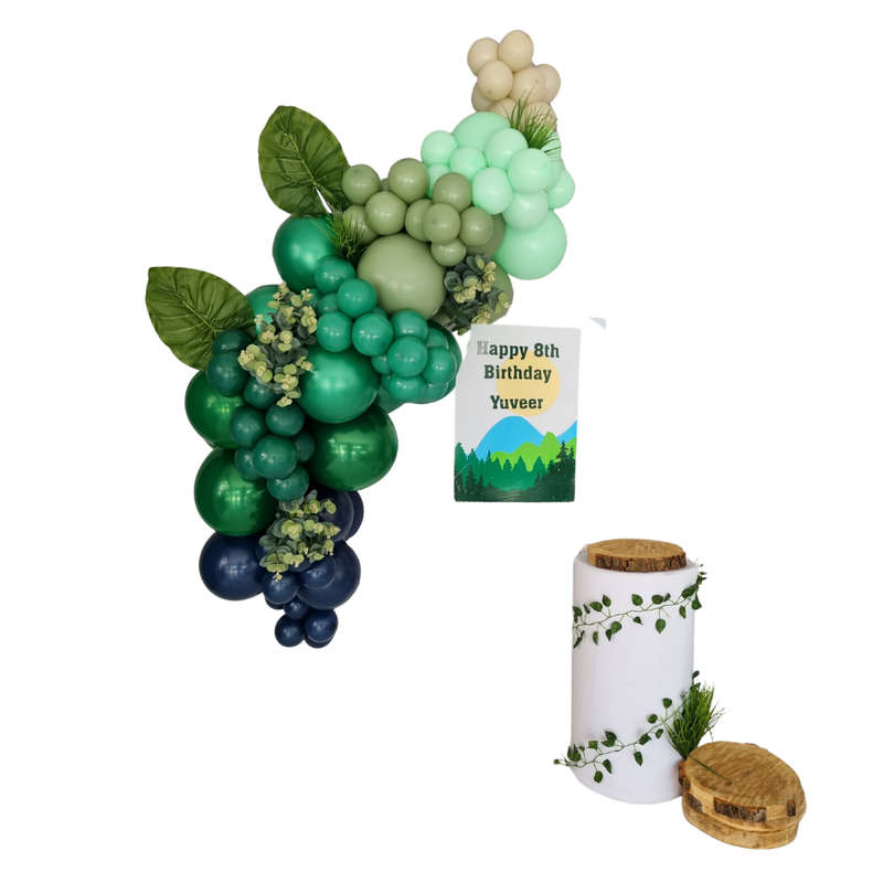 MEDIUM BALLOON GARLAND Banner and  Plinth Event Decor