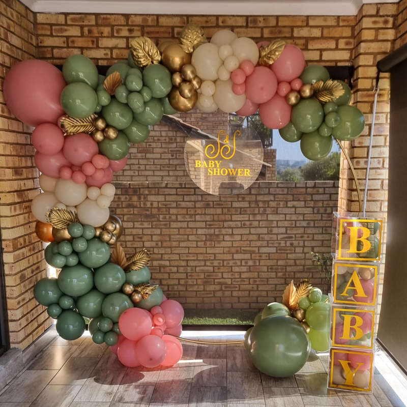 BABY SHOWER HOOP BACKDROP with Balloons