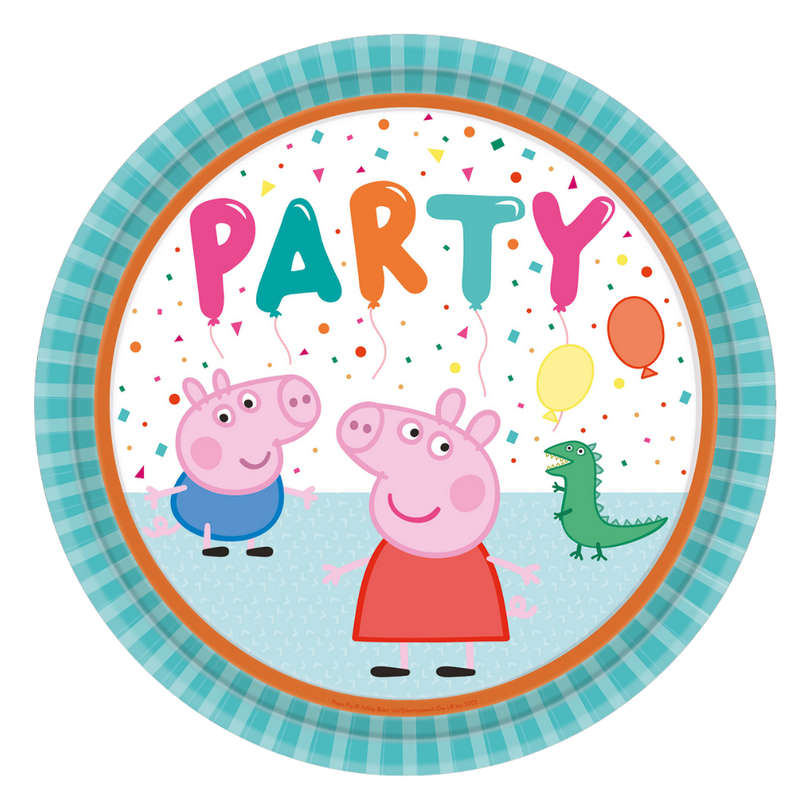 Peppa Pig Paper Plates 23cm Set of 8