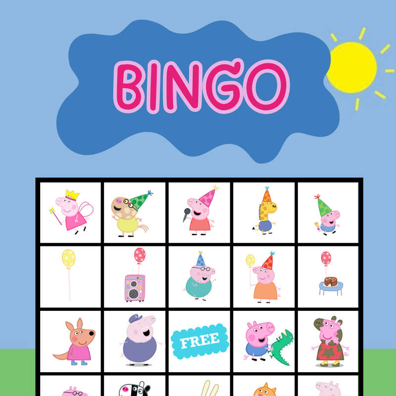 Peppa Pig Bingo Party Game