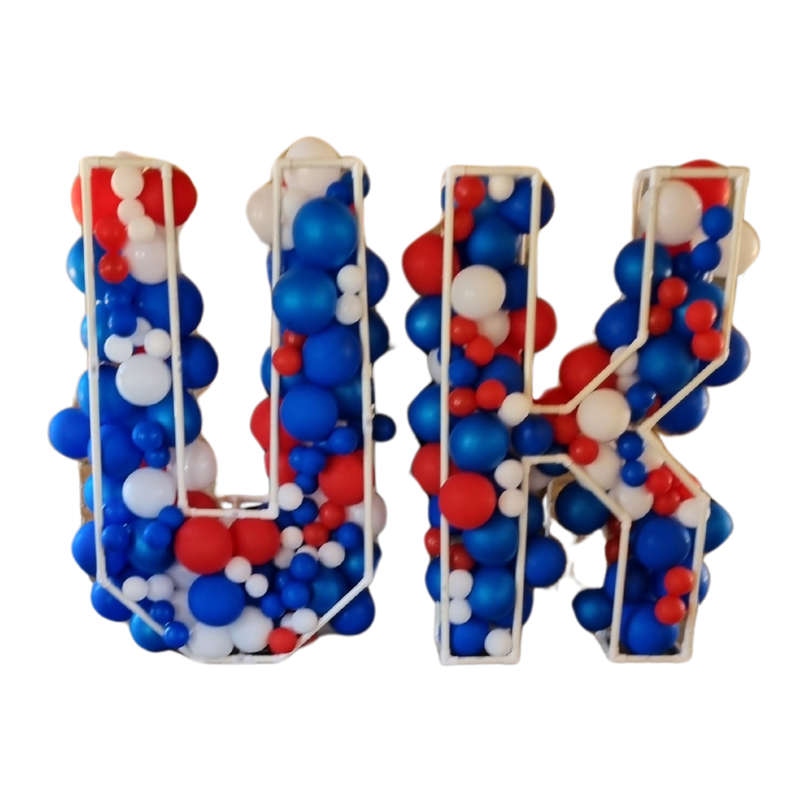 Balloon Letters 1.2m Tall in Frame