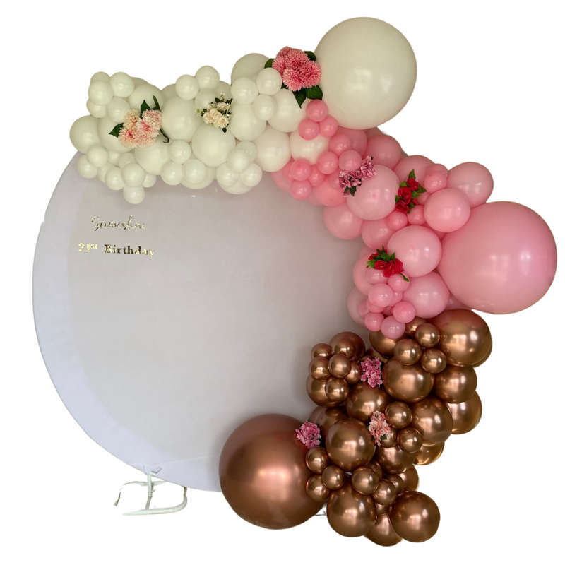 Basic Round Backdrop with Balloon Garland