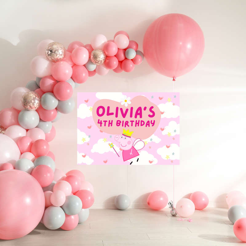 Peppa Pig  Party Banner Pink Princess