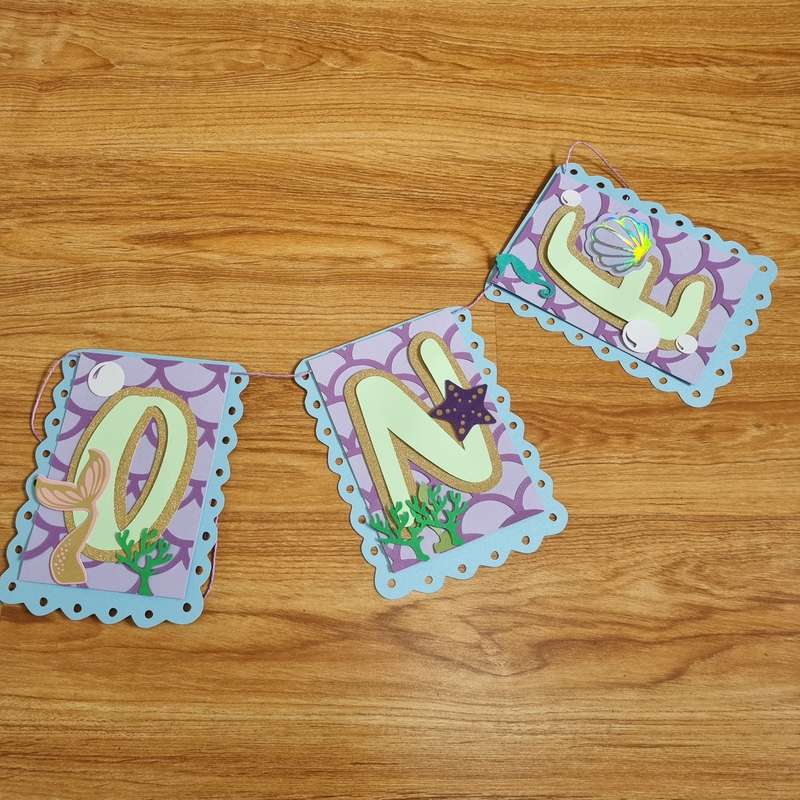 MERMAID LAYERED PAPER BUNTING BANNER