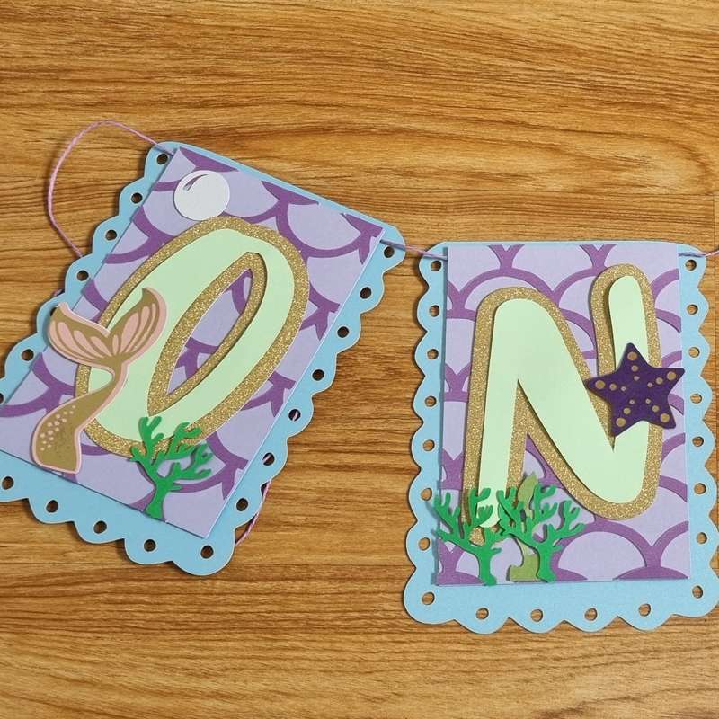 MERMAID LAYERED PAPER BUNTING BANNER