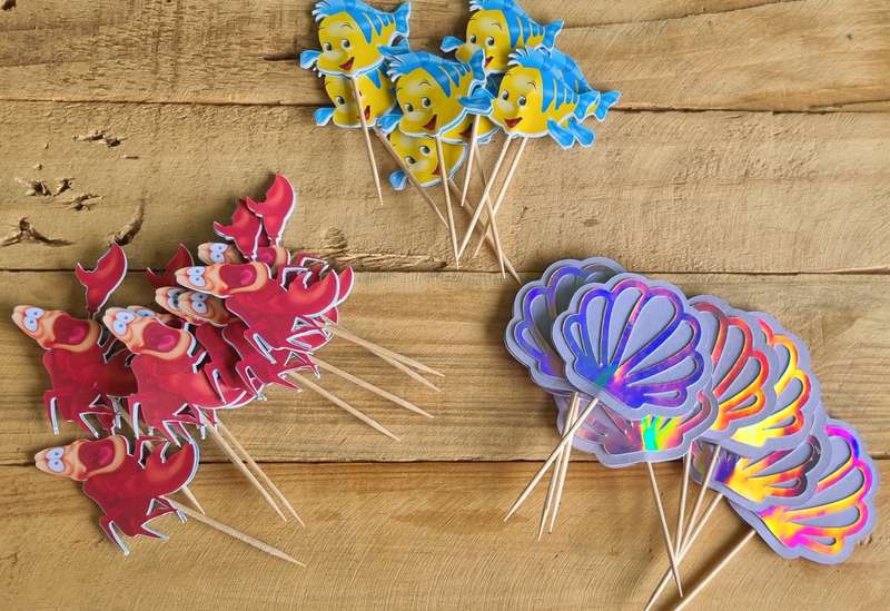ARIEL CUPCAKE MINI TOPPERS