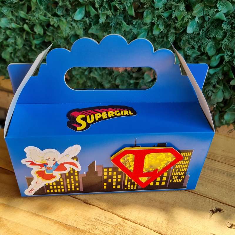 SUPERGIRL PARTY PACK 5 BOXES  BLUE